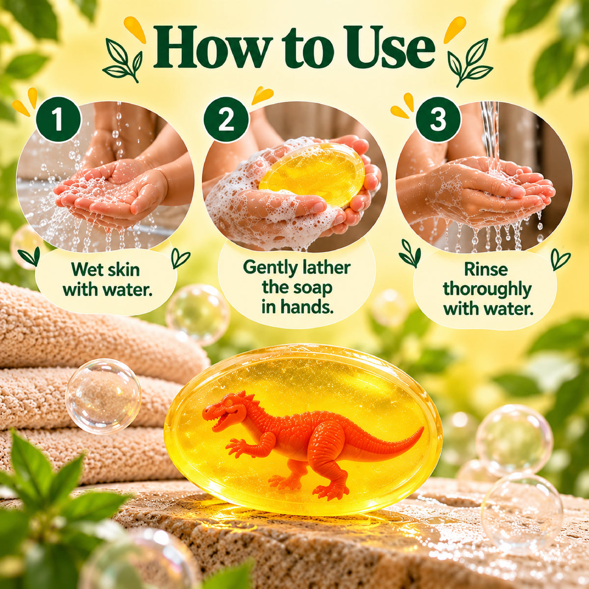 Dino Peekaboo Handmade Baby Soap - 110g