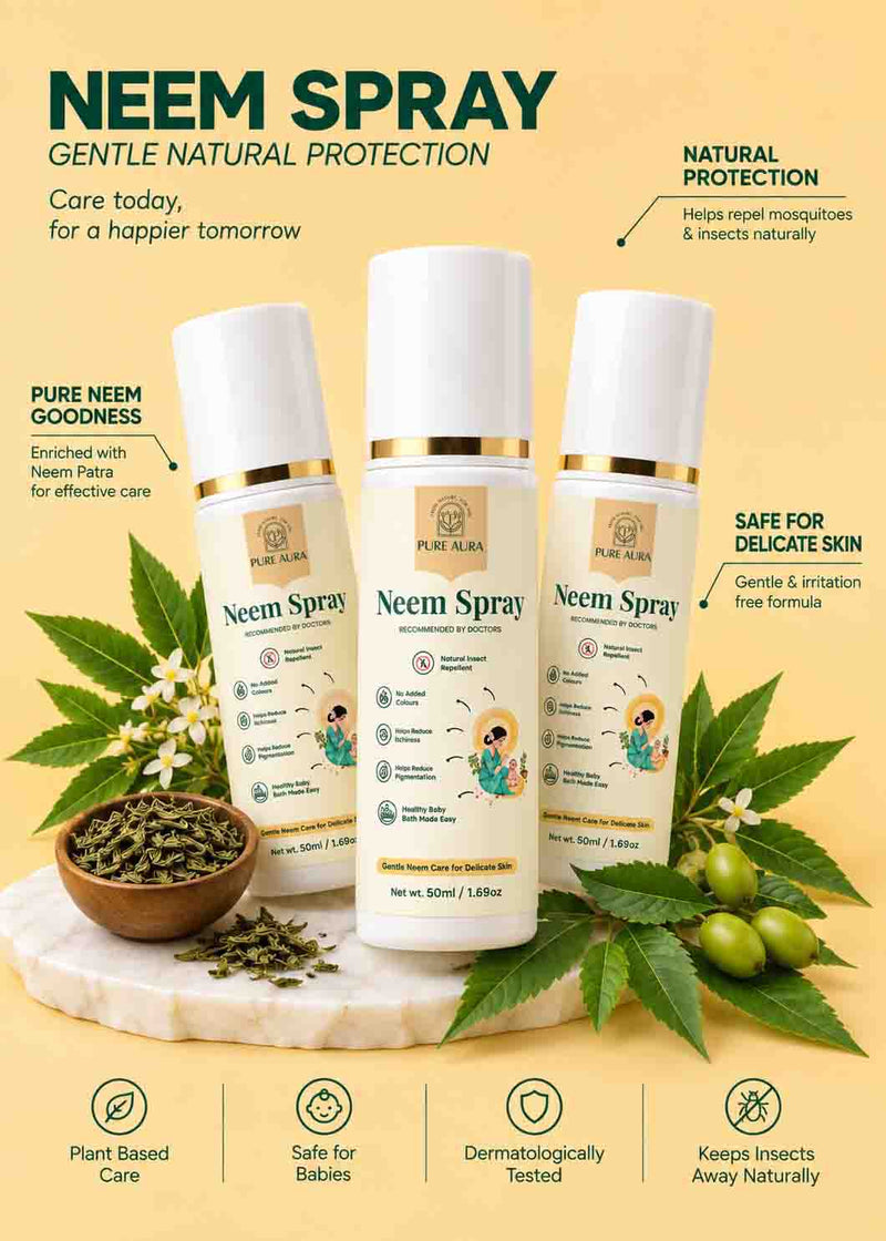 Pure Aura Natural Neem Spray for Babies